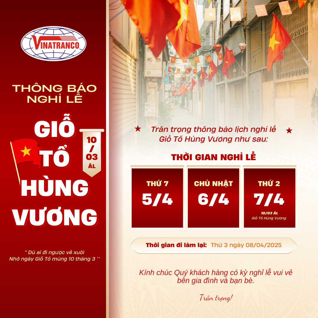 THÔNG BÁO NGHỈ LỄ GIỖ TỔ VUA HÙNG 