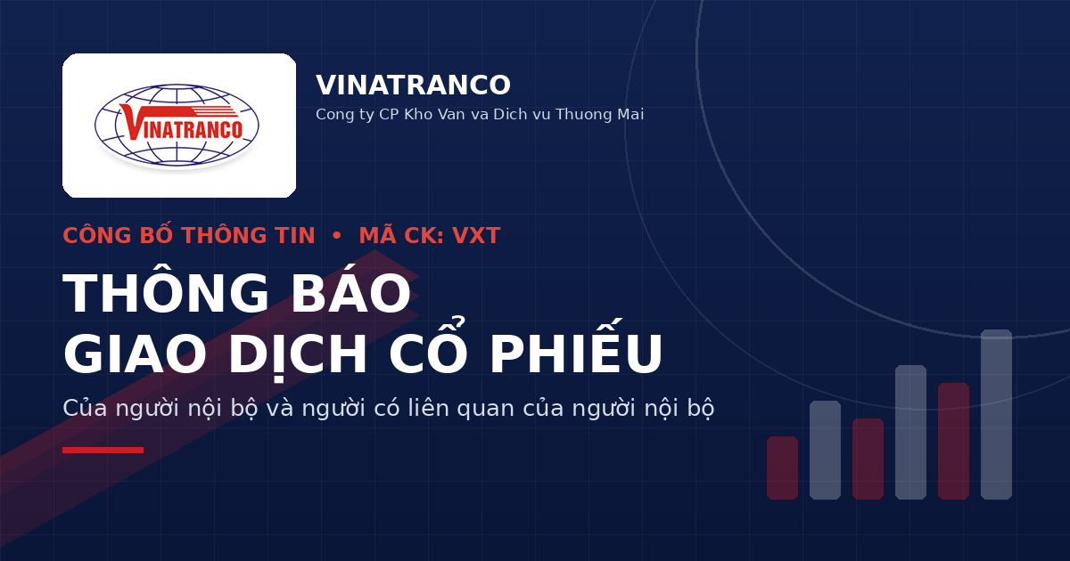 Thông báo giao dịch cổ phiếu của người nội bộ và người có liên quan